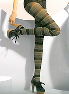 Tights with multicolor stripes